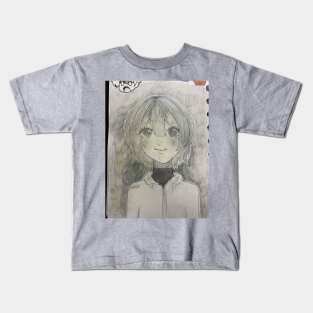 Hand-Drawn Anime Portrait Kids T-Shirt